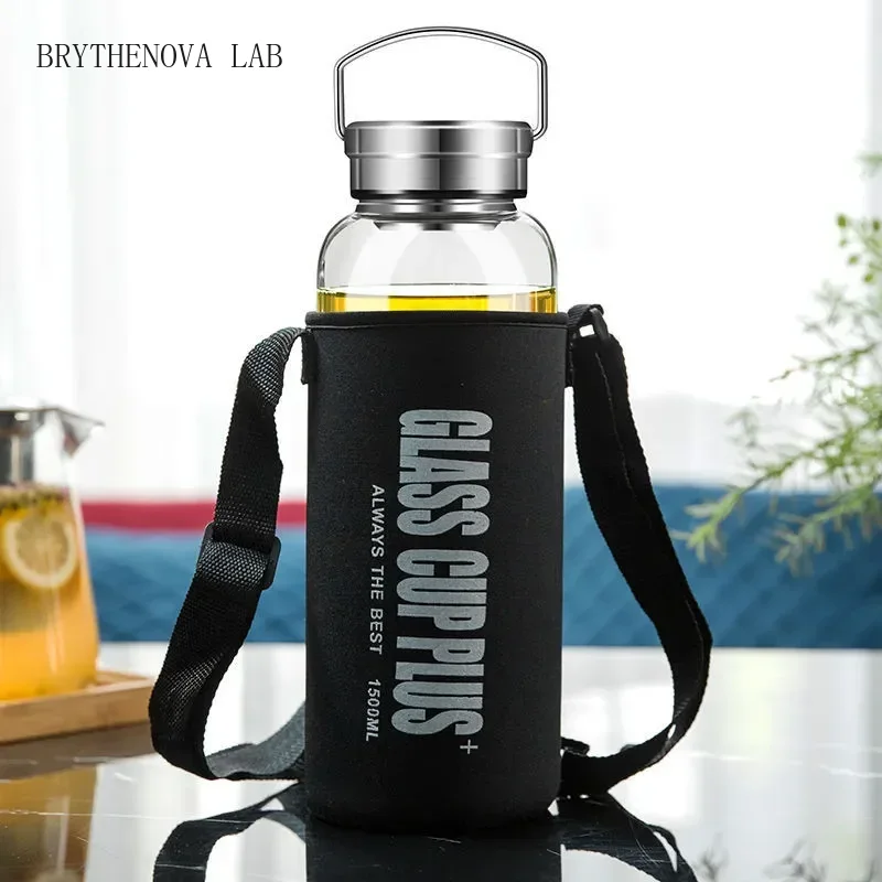 Outdoor Sport Glass Water Bottle - Szklana butelka na wodę 2L z